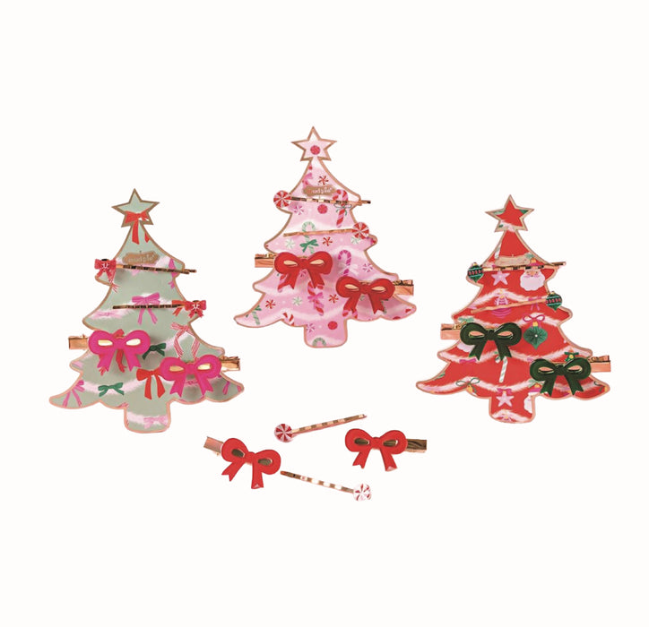 Holiday Bow Hair Clip Sets