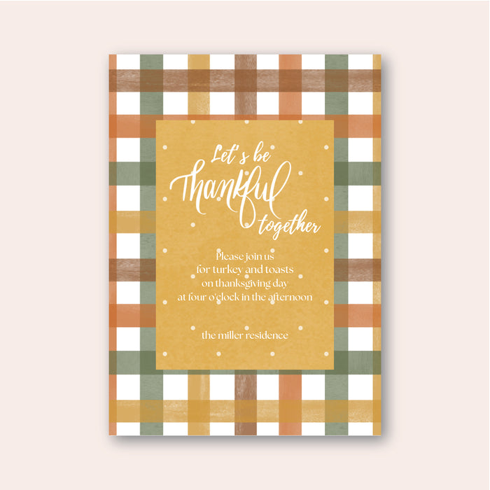 Thankful Thanksgiving Digital Invitation