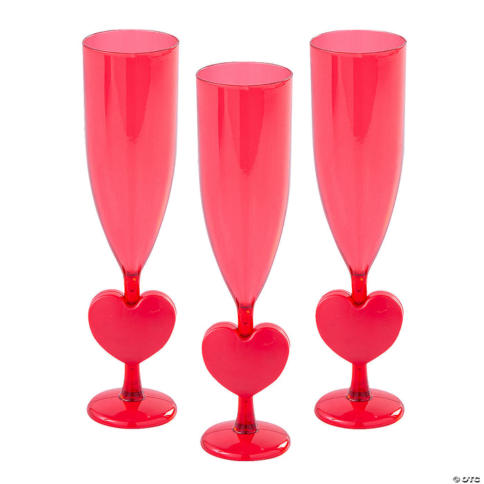 Valentine’s Day Heart Champagne Flutes