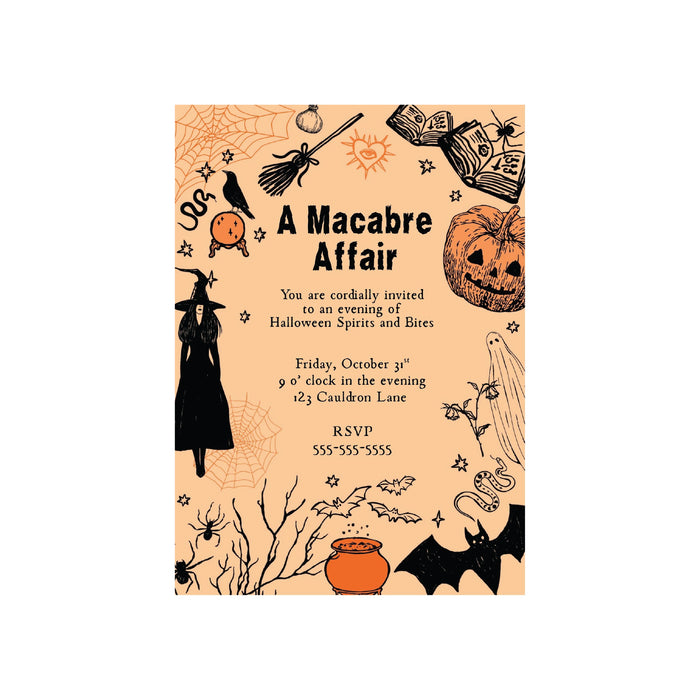 Vintage Halloween Digital Invitation