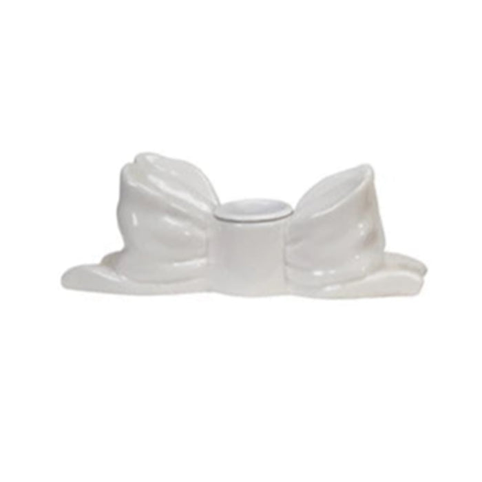 Stoneware Bow Shaped Taper Holder