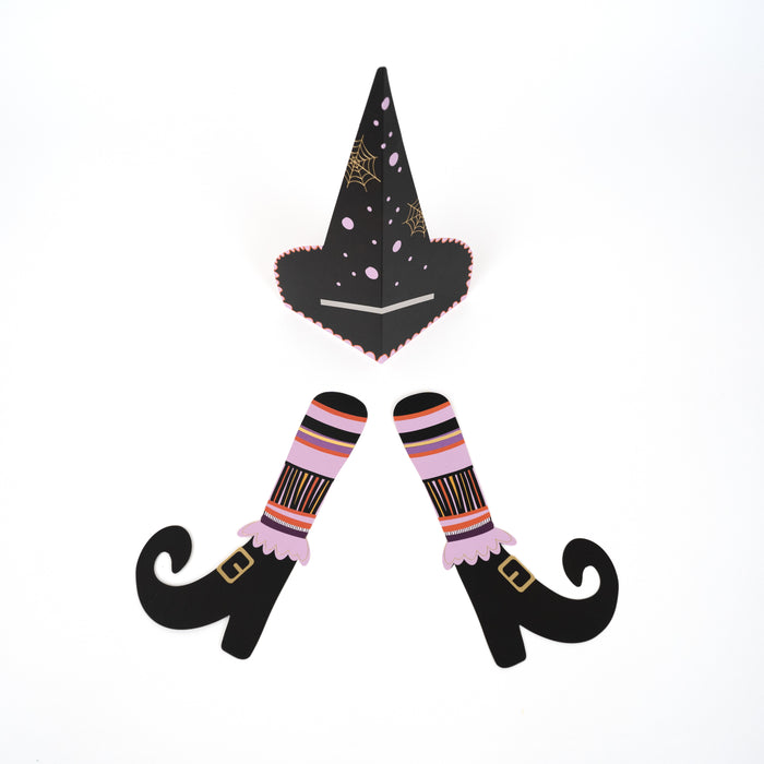 Paper Witch's Legs Halloween Table Accents