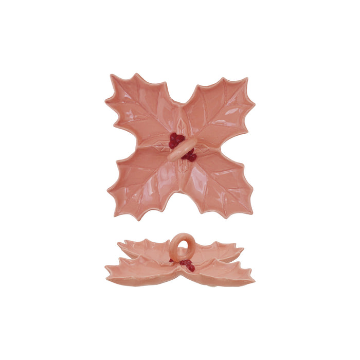 Ceramic Holly Shaped Dish