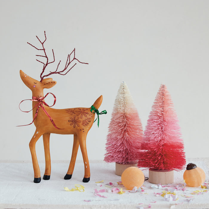 Resin Deer with Bows