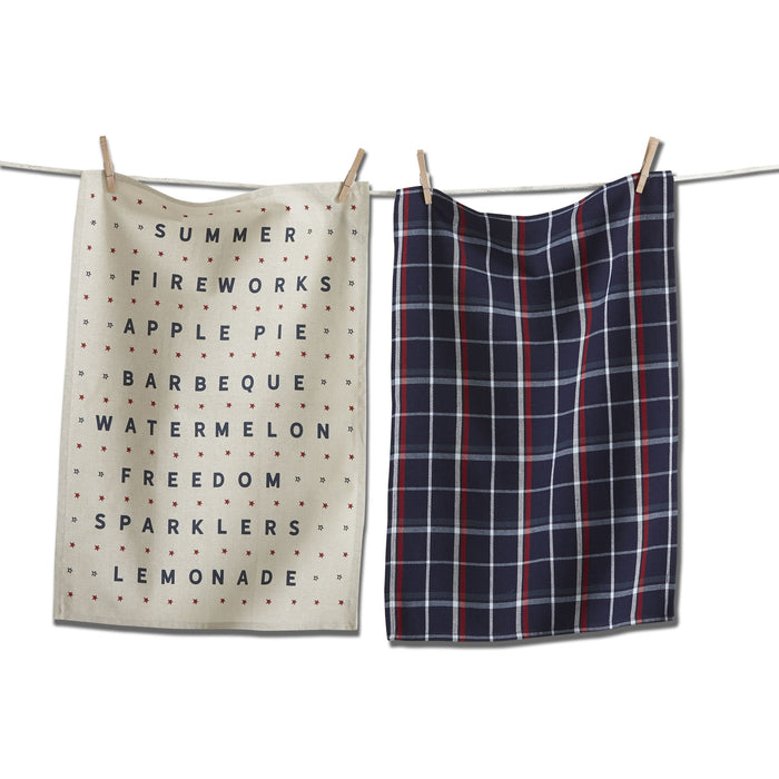Americana Summer Dishtowel Set of 2