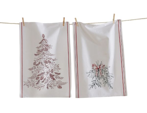 Mistletoe Tree Dishtowel Set