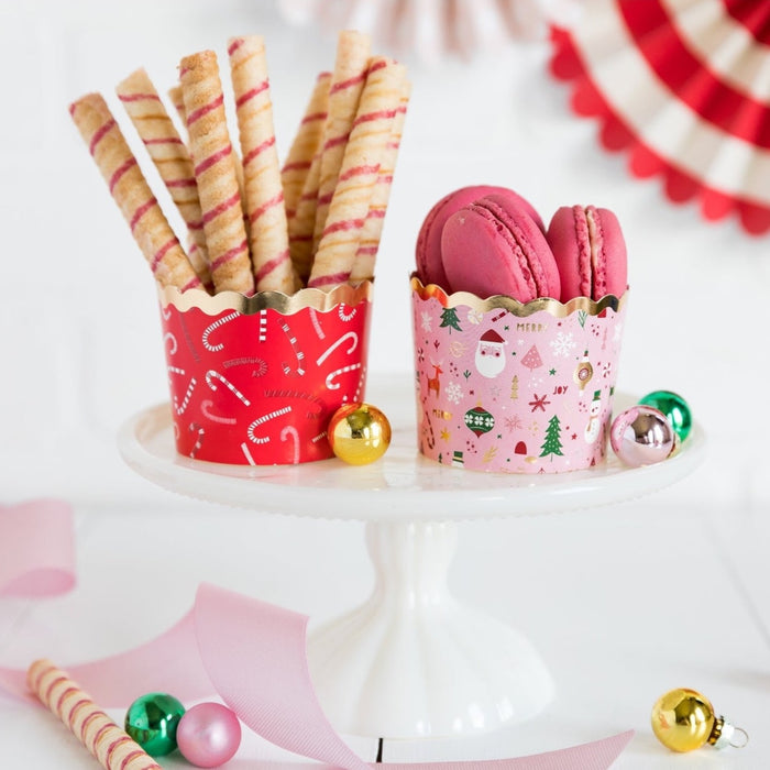 Foiled Christmas Icon Food Cups