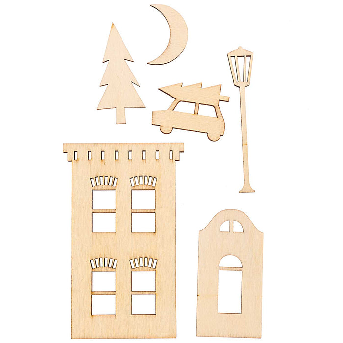 Holiday Village/City Wooden Craft Set
