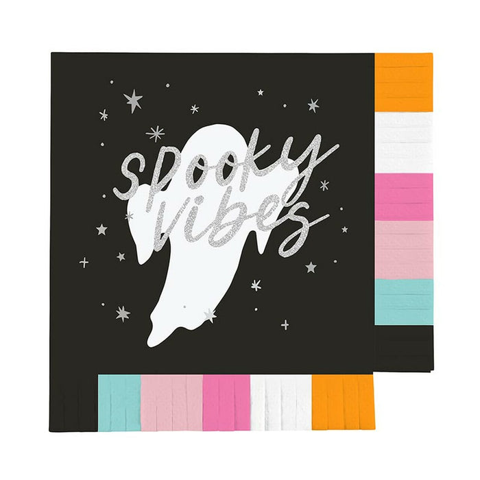 Spooky Vibes Fringe Beverage Napkins