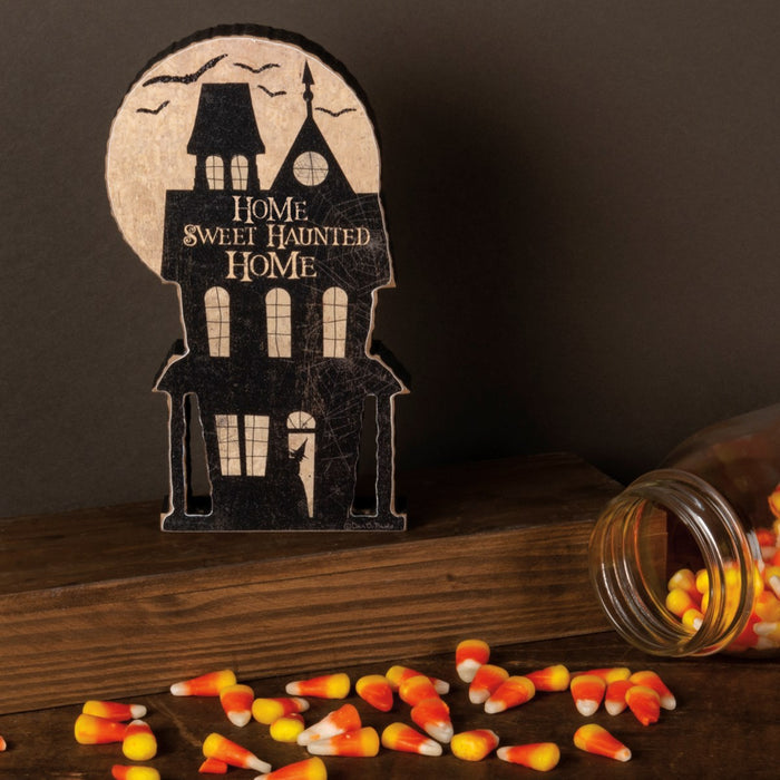 Sweet Haunted Home Wood Sitter