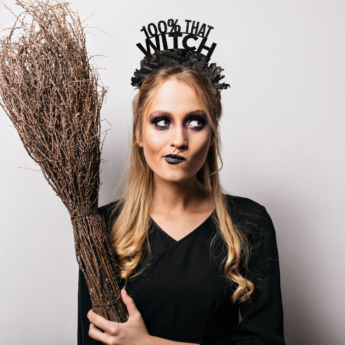100% That Witch Halloween Party Crown in Black