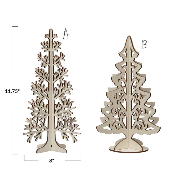 Interlocking Trees Medium Wood Interlocking Laser Cut Tree– Gatherings by CP
