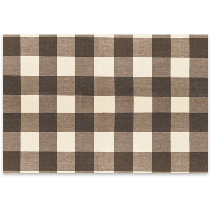 Brown Buffalo Check Paper Placemats