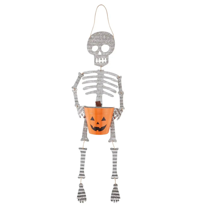 Skeleton Candy Bucket Door Hanger