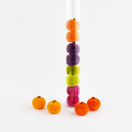 Small Flocked Pumpkins