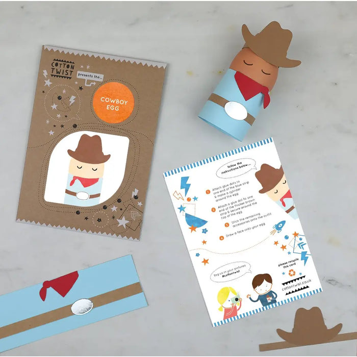Make Your Own Cowboy Egg Character
