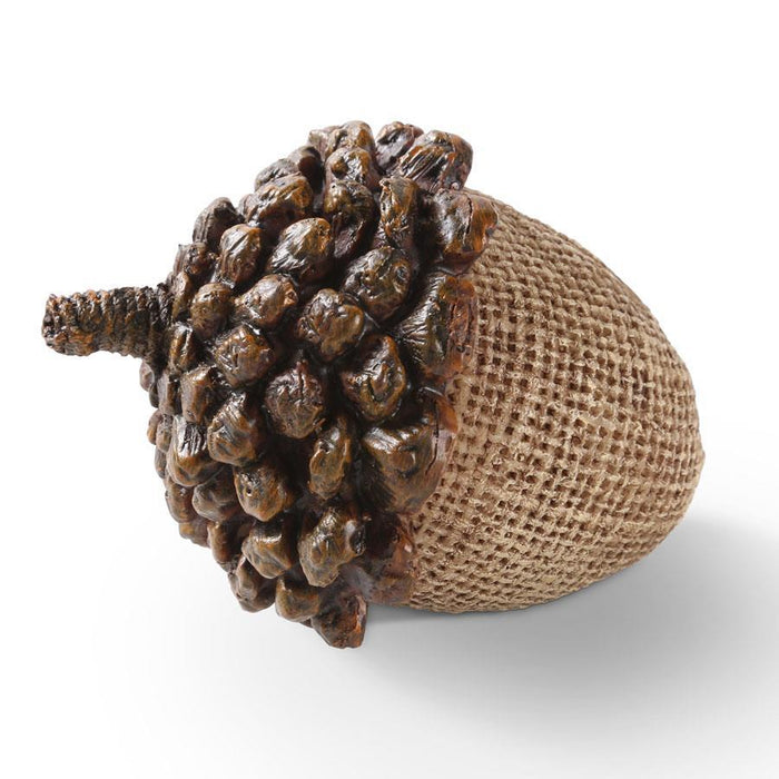 3.5" Brown Resin Acorn with Pinecone Top