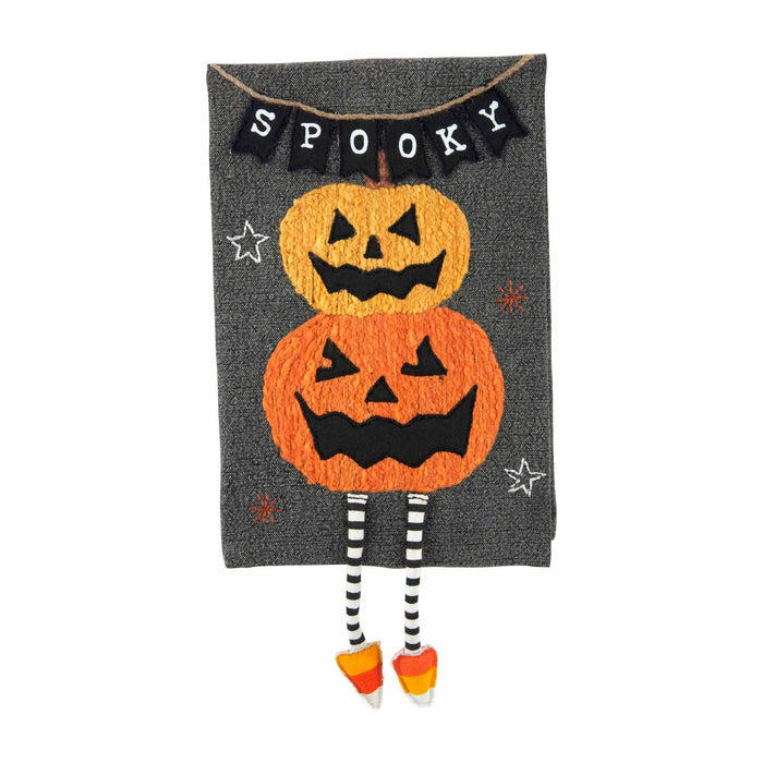 Spooky Pumpkin Dangle Leg Towel