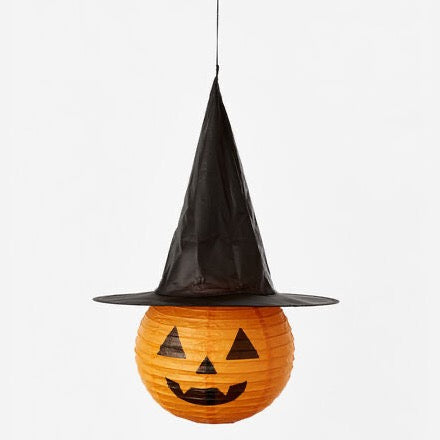 Collapsible Pumpkin w/ Witch Hat
