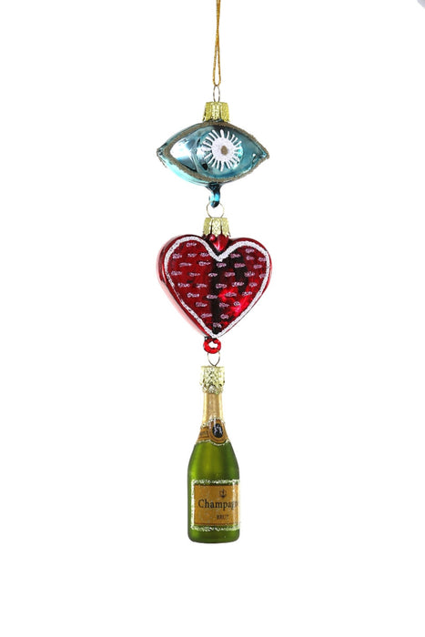 I Love Champagne Ornament
