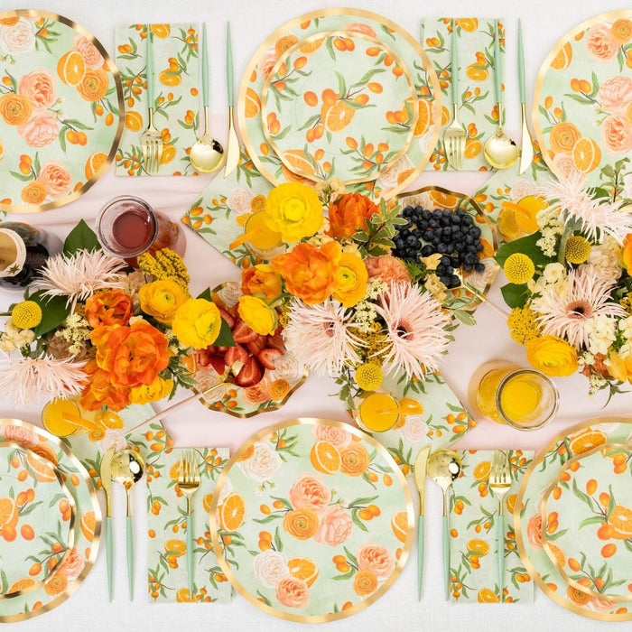 Mimosa Wavy Dinner Paper Plates