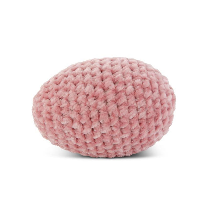 4.25" Pink Crochet Easter Egg