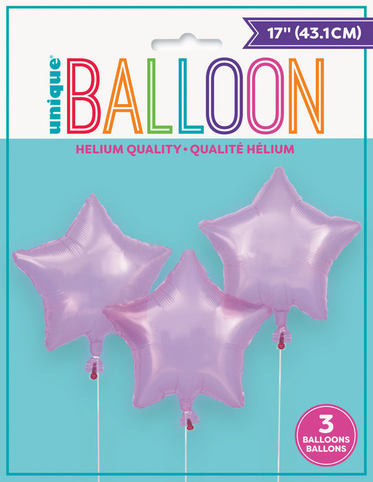 Translucent Purple Star Balloons