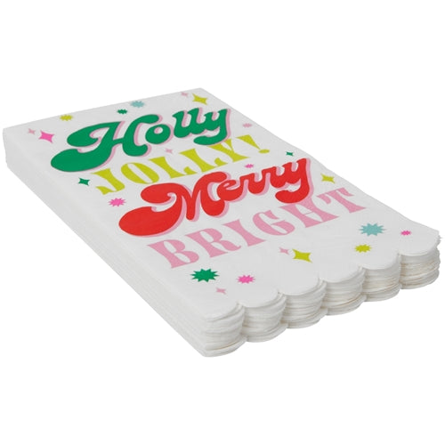 Holly Jolly Merry Bright Guest Towels