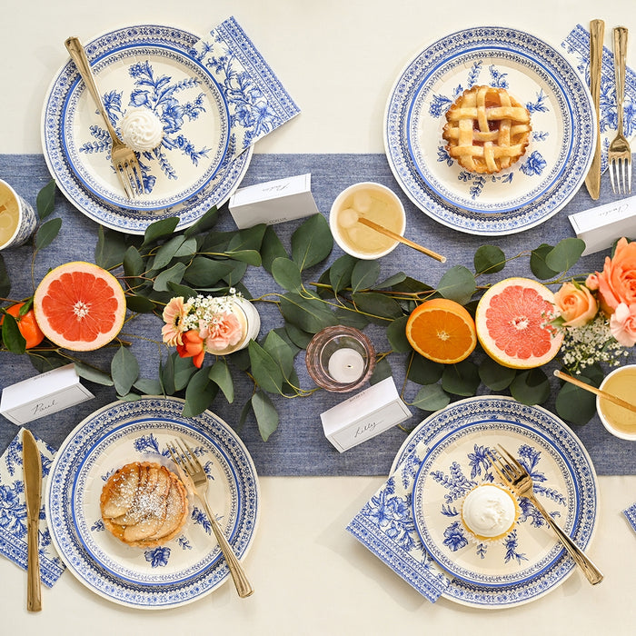 French Toile Dinner Paper Plates