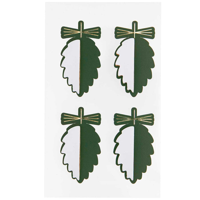 Holiday Pine Cone Honeycomb Stickers