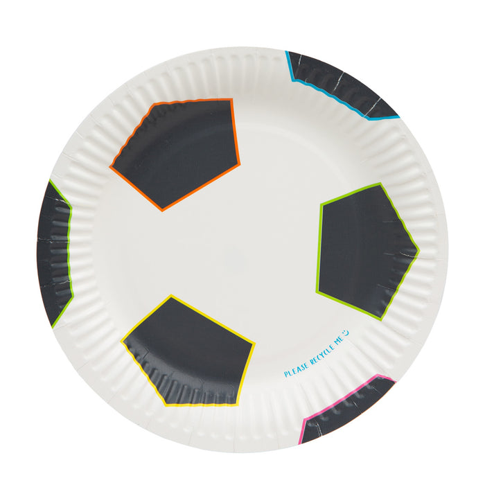 Colorful Soccer Ball Plates
