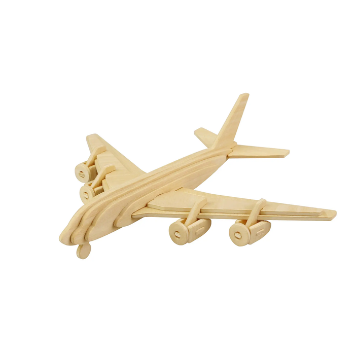 3D Wooden Puzzle: Jet Airplane