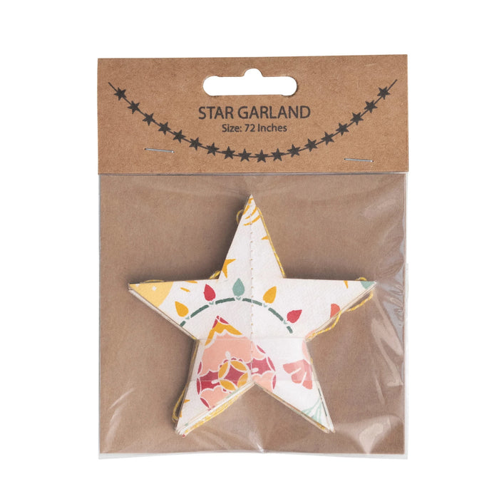 Handmade Recycled Paper Star Garland
