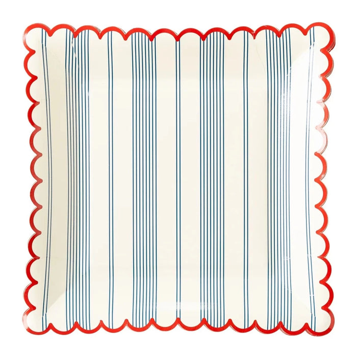 Stripes Scallop Plates