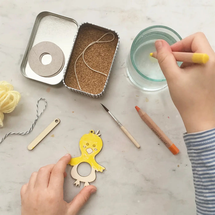 Make Your Own Pom Pom Chick Gift Tin