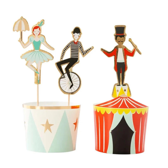 Carnival Baking Cups With Cupcake Picks