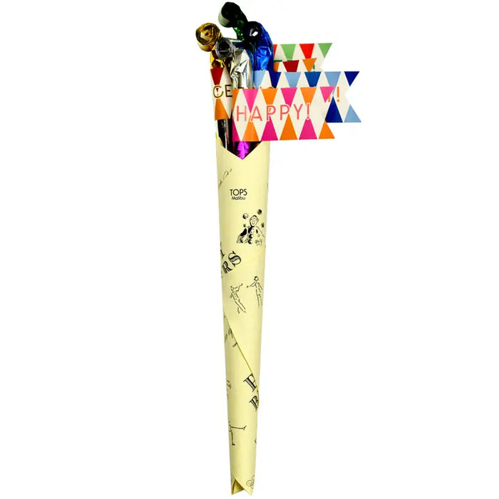 Long Stem 12" Blowers Bouquet with Party Pennants