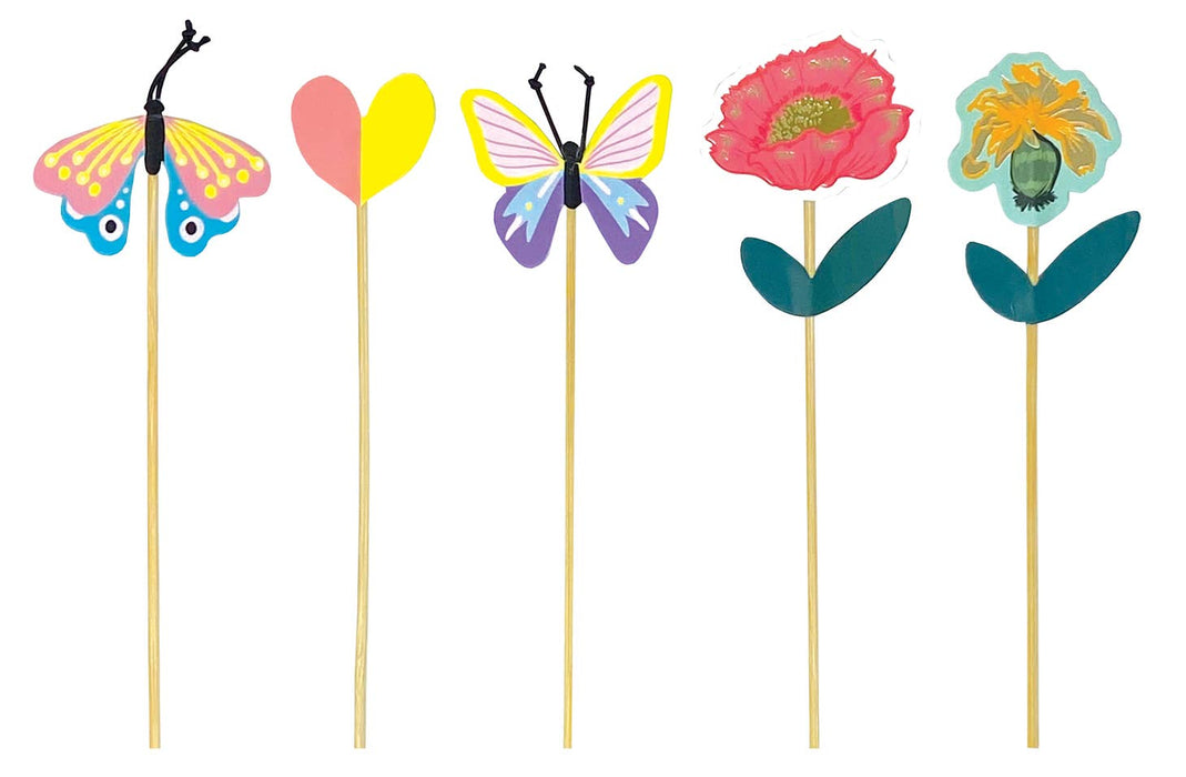 Floral Butterfly Cake Toppers