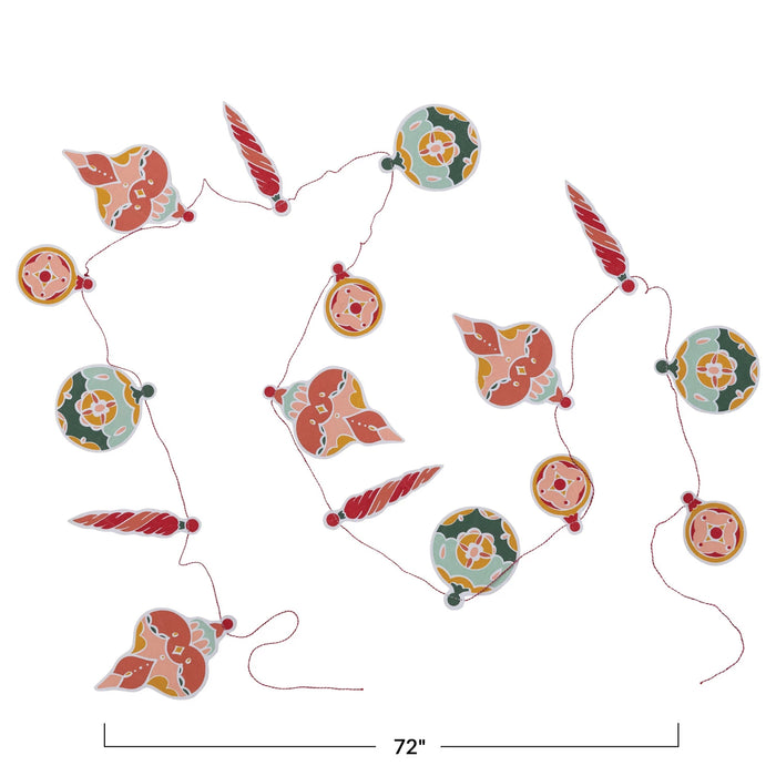 Christmas Handmade Recycled Paper Ornament Garland