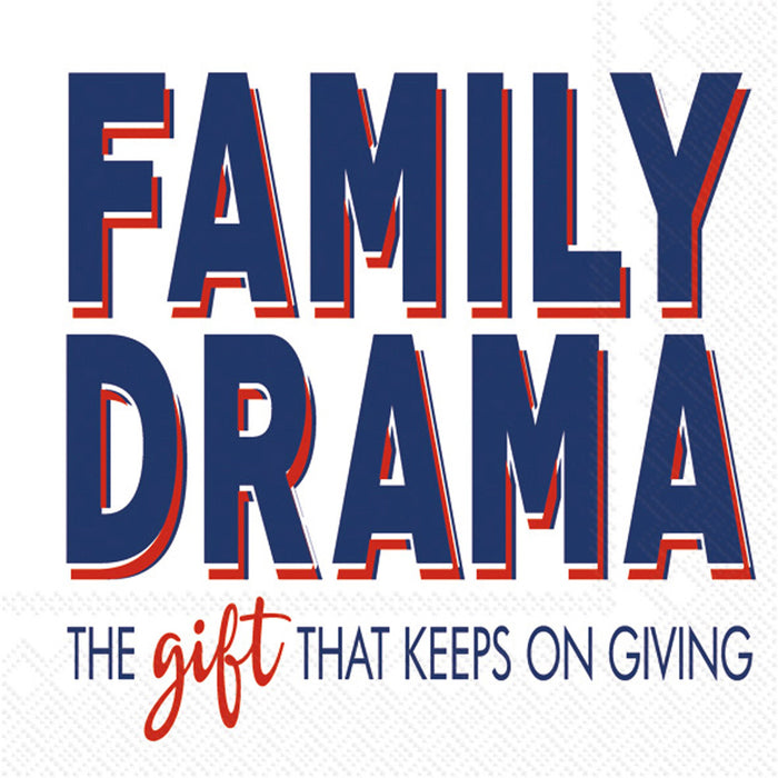 Family Drama Beverage Napkins