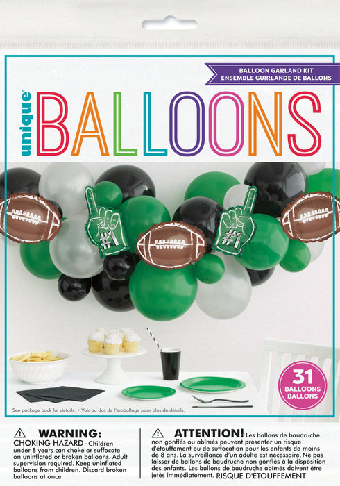 Kickoff Football Latex & Foil Balloon Arch Kit 26pc