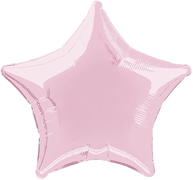 Pastel Pink Solid Star Foil Balloon