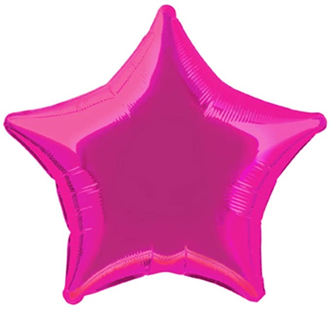 Hot Pink Solid Star Foil Balloon