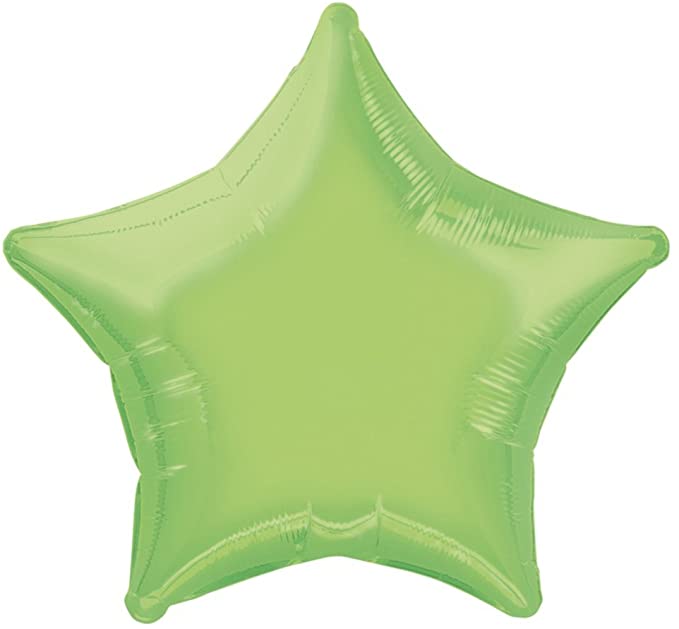 Lime Green Solid Star Foil Balloon