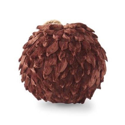 Burgundy Petal Leaf Ball Ornament