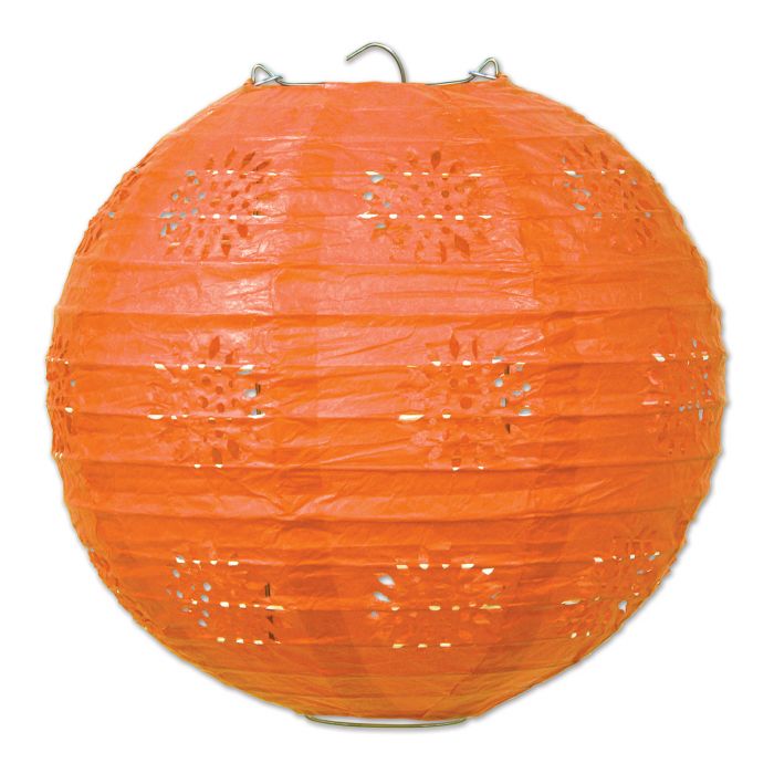 Orange Lace Paper Lanterns