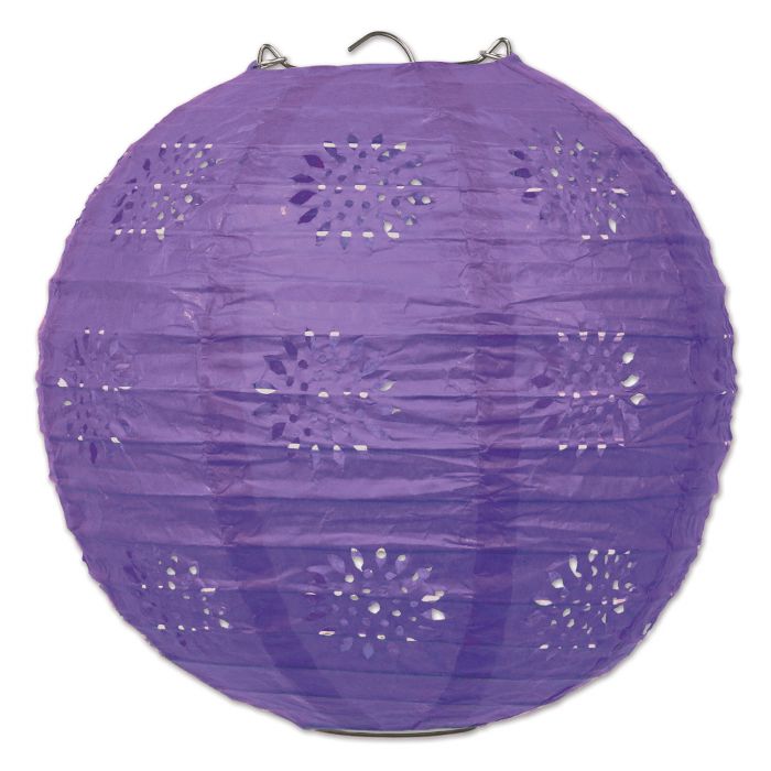 Purple Lace Paper Lanterns
