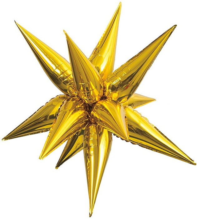 Large Gold 12 Point Star Foil Balloon