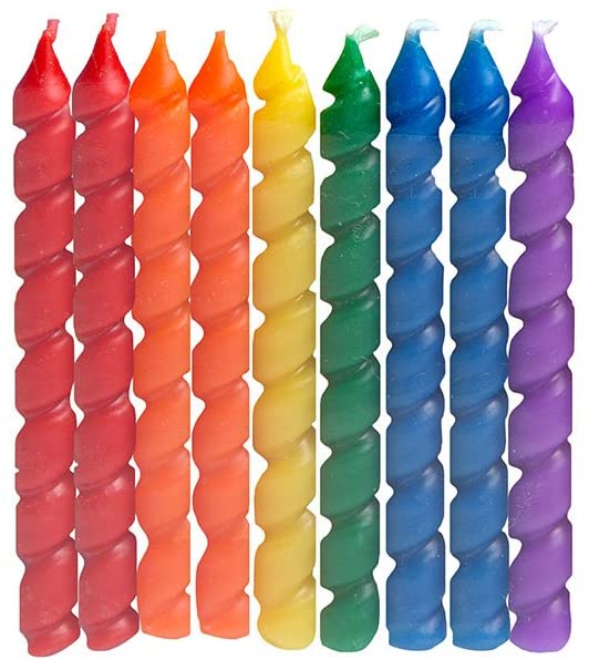 Rainbow Spiral Birthday Candles