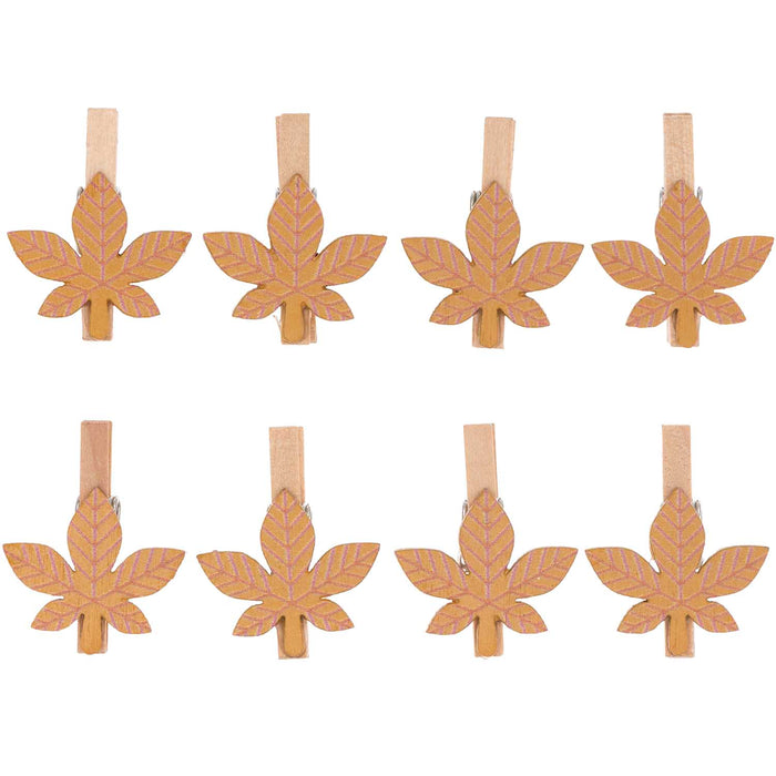 Fall Leaf Wooden Clips